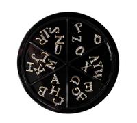 Breloque pour Ongles de Lettre 52pcs Alliage et Rhinestone