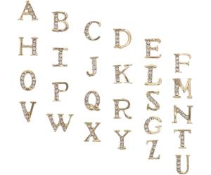 Breloque pour Ongles en Alliage avec Pierres Brillantes | Décoration Alphabet 26 Caractères, Usage Quotidien et Occasions Spéciales, pour Ongles Naturels ou Press-on