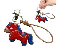Breloque pour sac à dos de cheval, mignon chinois porte-bonheur | Nouvel An Mascotte cheval sac à dos pour hommes filles mari, épouse, anniversaire, festival de printemps, Porte-clés : cheval rouge