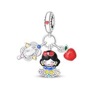 Breloque princesse miroir magique, breloque pour bracelet, compatible avec le collier bracelet pandora