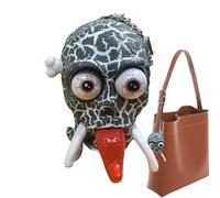 Breloque Sac Crâne Jouet Farceur À Remontoir Langue Tirée Drôle Qui Marche