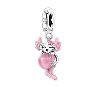 Breloque salamandre qui brille dans le noir, breloque pour bracelet, compatible avec le collier bracelet pandora