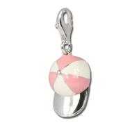 Breloque Silberdream Bracelet Argent 925 Émaillé Pendentif Capuchon Base Rose Fc3134