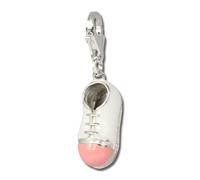 Breloque Silberdream Bracelet En Argent 925 Émaillé Pendentif Sneaker Rose Fc3135