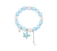 Breloque simple inspirée de la mer subtile en forme d'étoile de mer - Accessoire élégant fait à la main - Accessoire de poignet pour porter tous les jours - Première communion, taille unique, Comme