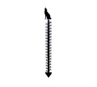 Breloque simpliste. Ce piquet décoratif en métal de 91,4 cm mesure votre merveille blanche saisonnière