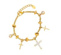 Breloque solaire élégante pour femme - Bijoux élégants et légers en acier inoxydable - Chaîne de main réglable - Accessoire de poignet en acier, Gold, Comme décrit, Comme décrit.