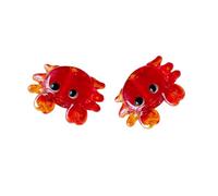 Breloque sur le thème de la mer rouge - Perles en verre faites à la main - Composants artisanaux - Décorations légères pour offrir - Prêt à offrir - Trouver des bijoux en crustacés, taille unique