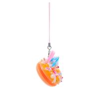 Breloque Téléphone Portable Beignet Pvc Créative Porte-clés Décoratif | Style Réaliste, Usage Polyvalent, Charme pour Paquet, Famille et Amis, Objet Unique