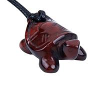 Breloque Tortue Bijou en Pierre Unique pour Homme | Bandoulière réglable, Variations de pierres naturelles, Symbole de sagesse, Port confortable