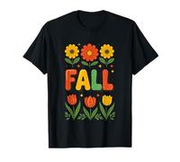 Breloque Typographie inspirée de la Nature Fleurs d'automne T-Shirt