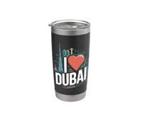 Breloque urbaine I Love Dubaï Skyline Gobelet isotherme en acier inoxydable double paroi