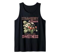 Breloque vintage en forme de fraise avec inscription « Pick Your Own Sweetness » Débardeur