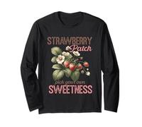Breloque vintage en forme de fraise avec inscription « Pick Your Own Sweetness » Manche Longue
