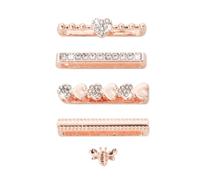 Breloques De Bracelet De Montre 5pcs Charms Pour Bracelet Apple Watch Boucles D'Anneaux Décoratifs Métal Charms D'Anneau Décoratives Bracelet Montre Accessoire Brillant Compatible Avec Galaxy Watch