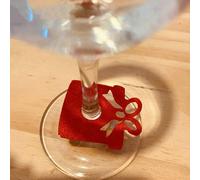 Breloques De Décoration En Verre À Vin, 6 Pièces, Pour Fête, Nouvel An, Bague, Décoration De Table, Maison, Pendentifs