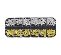 Breloques de nail art en forme de coquillage d'été - Or 3D - Étoile de mer - Coquille - Décoration d'ongles - Thème océan - Pierres à ongles pour femme - Artisanat mélangé (C)