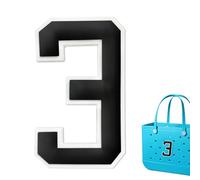 Breloques de sac de plage en forme de chiffre pour sacs de plage et accessoires, One Size, Polychlorure de vinyle, Pas de gemme