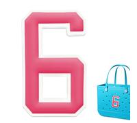 Breloques de sac de plage en forme de chiffre pour sacs de plage et accessoires, One Size, Polychlorure de vinyle, Pas de gemme