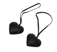 Breloques de Sac en Cuir en Forme de Cœur, Accessoires de Porte-clés Légers pour un Usage Quotidien, 2 Pièces (Ensemble 2 pièces)