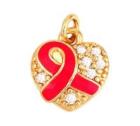 Breloques de Sensibilisation au Cancer du Sein, Pendentifs Ruban Rose et Argent Émail Sensibilisation Breloques - Octobre Rose 2025 Accessoires pour loisirs créatifs, colliers, bracelets, bijoux (H)