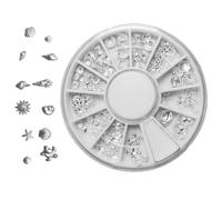 Breloques d'ongles 3D sur le thème de l'océan, argentées, étoiles de mer 3D, tortues, bijoux d'ongles, rivets océaniques, bijoux d'été pour femme, acrylique