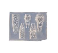 Breloques d'ongles en relief avec bande de cœur personnalisable pour bijoux d'ongles pochoir en silicone élastique pour créer un nail art créatif