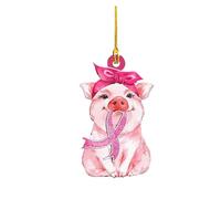 Breloques en acrylique Octobre Rubans Rose, Pendentifs de Ruban de de Sensibilisation Au Cancer du Sein,7 styles,pour la Fabrication de Bijoux,Accessoires Fournitures Octobre Activité Cadeau (B)