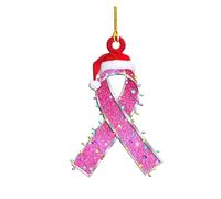 Breloques en acrylique Octobre Rubans Rose, Pendentifs de Ruban de de Sensibilisation Au Cancer du Sein,7 styles,pour la Fabrication de Bijoux,Accessoires Fournitures Octobre Activité Cadeau (G)