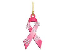 Breloques en acrylique Octobre Rubans Rose, Pendentifs de Ruban de de Sensibilisation Au Cancer du Sein,7 styles,pour la Fabrication de Bijoux,Accessoires Fournitures Octobre Activité Cadeau (D)