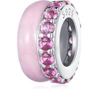 Breloques en argent sterling 925 émaillé pour la fabrication de bijoux, bracelets, colliers et perles d'espacement