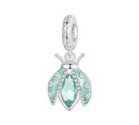 Breloques en argent sterling 925 en forme de coccinelle pour bracelets et colliers pour femmes