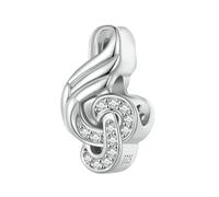 Breloques en argent sterling 925 en forme de note de musique, perles de guitare pour bracelets et colliers pour femmes, bijoux à faire soi-même