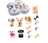 Breloques en forme de crocodile, chien pour crocs, animal amusant 3D pour filles, garçons, adultes, Plastique