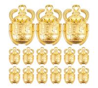 Breloques en Métal Petit Charme de Scarabée Ambiance Noël 20pcs | Breloques Scarabées Vintage, Accessoires Égyptiens pour Connecteurs et Porte-clés, Or, Longue Durée
