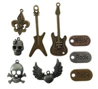 Breloques En Métal Rock 9 Pièces