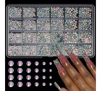 Breloques en résine pour Nail Art, avec cœur carré et motifs en forme de larme, pour manucure créative, ensemble de décorations pour ongles en résine