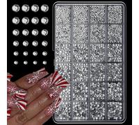 Breloques en résine pour Nail Art, avec cœur carré et motifs en forme de larme, pour manucure créative, ensemble de décorations pour ongles en résine