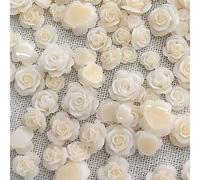 Breloques mixtes pour ongles, 50 pièces, fleurs 3D, camélias, dessins d ' ongles, artistiques, fleurs de roses, fournitures de décoration, décorations artistiques