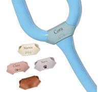 Breloques personnalisées pour stéthoscope, plaques nominatives sur mesure - Accessoires pour infirmiers, vétérinaires, médecins et étudiants en soins infirmiers (cuir)