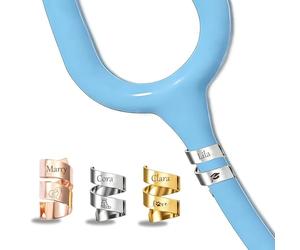 Breloques personnalisées pour stéthoscope, plaques nominatives sur mesure - Accessoires pour infirmiers, vétérinaires, médecins et étudiants en soins infirmiers (Breloque stéthoscope personnalisée)