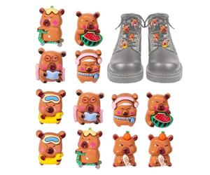 Breloques Pour Chaussures Lot De 12 Breloques Mignonnes Dessin Animé | Décoration De Chaussures Pour Femmes Hommes Adultes Filles Garçons Été Plage Piscine
