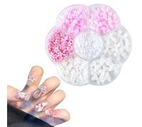 Breloques pour ongles en forme d'arc rose 3D - Décoration d'ongles - Fleurs en résine - Accessoires de décoration pour ongles - Vêtements DIY