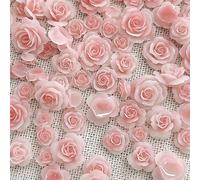 Breloques pour ongles en forme de fleur de Rose, 50 pièces, bijoux mixtes, gemmes, bijoux en fleurs, accessoires artistiques, cadeaux, décorations artistiques