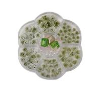 Breloques pour ongles en forme de fleurs 3D, perles rectangulaires, gemmes en, décorations pour Nail Art pour femmes
