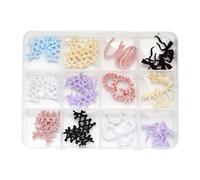 Breloques pour ongles en forme de nœud papillon en forme de cœur en résine et strass pour manucure, décorations artistiques, nœuds en forme de cœur
