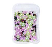 Breloques pour ongles en perles, accessoires pour Nail Art, 3d demi-ronds à plat