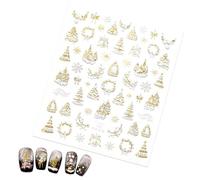 - Breloques pour ongles en trois dimensions, autocollants festifs, fournitures saisonnières pour les vacances d'hiver, art d'automne pour filles et femmes, application de ruban adhésif pour p