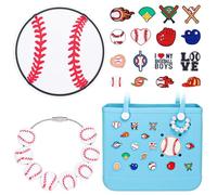 Breloques pour sac Bogg, accessoires de sport en caoutchouc PVC compatibles avec les sacs de plage Simply Southern Beach Sacs, fourre-tout, insérer une breloque décorative pour sac à main, sacs