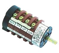 BREMAS CS0177121 Commutateur rotatif pour La-Cimbali 8 broches 400 V 0-1-2 Raccord à vis 3 positions de commutation Axe 5 x 5 x 20 mm 8 20 A